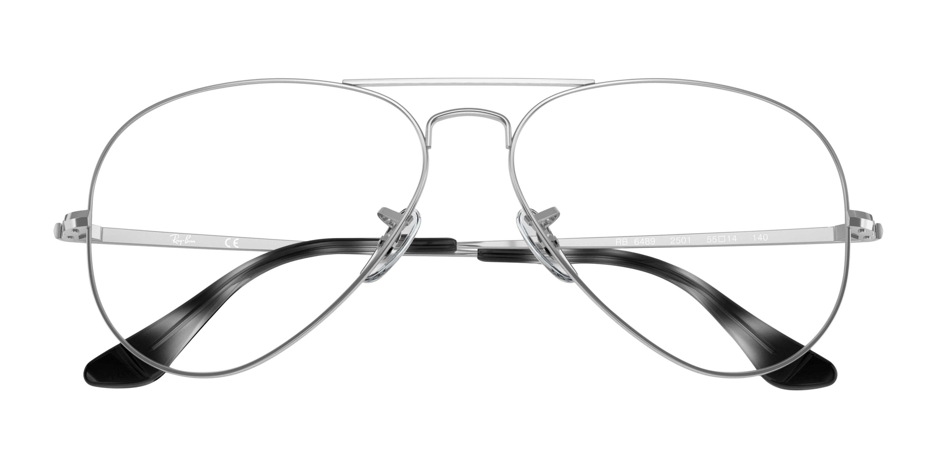 RB6489 Silver MetalEyeglass Frames for Glasses Direct, Closed View