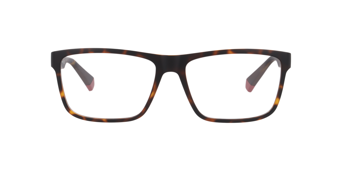 Polaroid Men's Tortoise Rectangle Plastic Eyeglasses Online - Full Rim - Pld D569