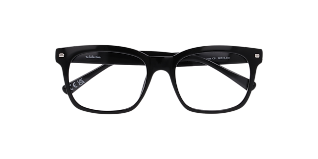 Mason Black PlasticEyeglass Frames for Glasses Direct, Closed View