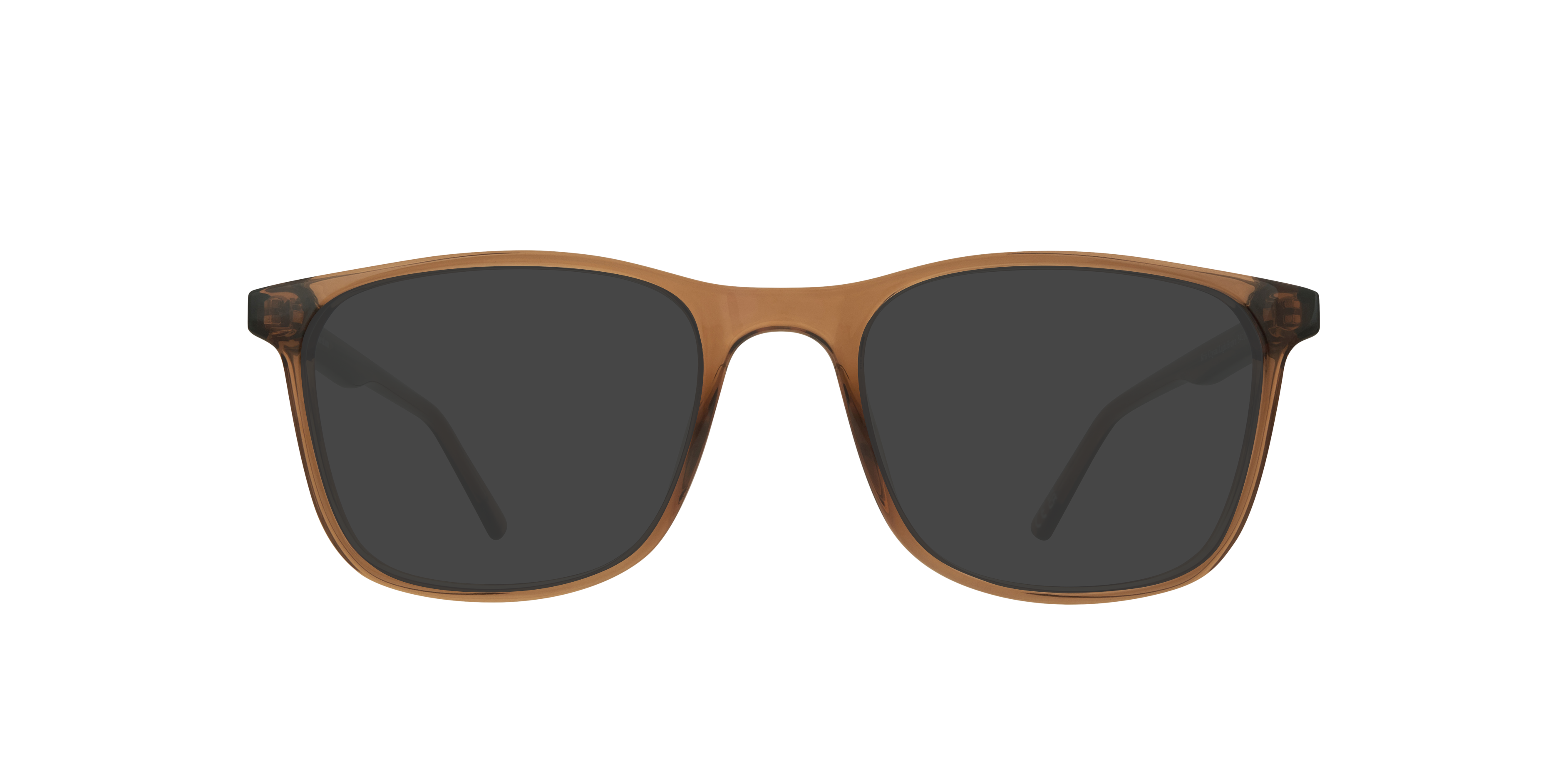 Kris Crystal Light Brown PlasticSunglass Frames for Glasses Direct, with Tinted Lenses