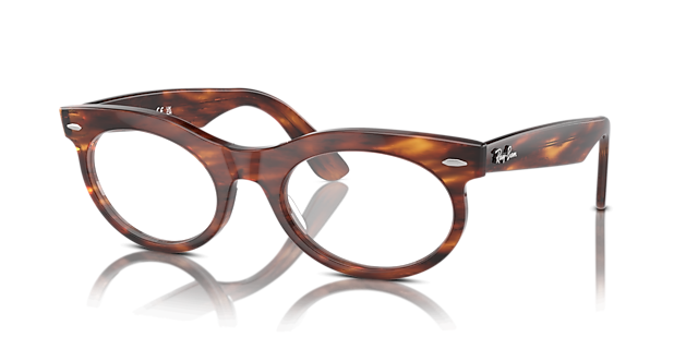 RB2242V Striped Havana PlasticEyeglass Frames for Glasses Direct, Angle View