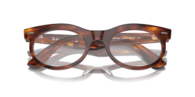 RB2242V Striped Havana PlasticEyeglass Frames for Glasses Direct, Closed View