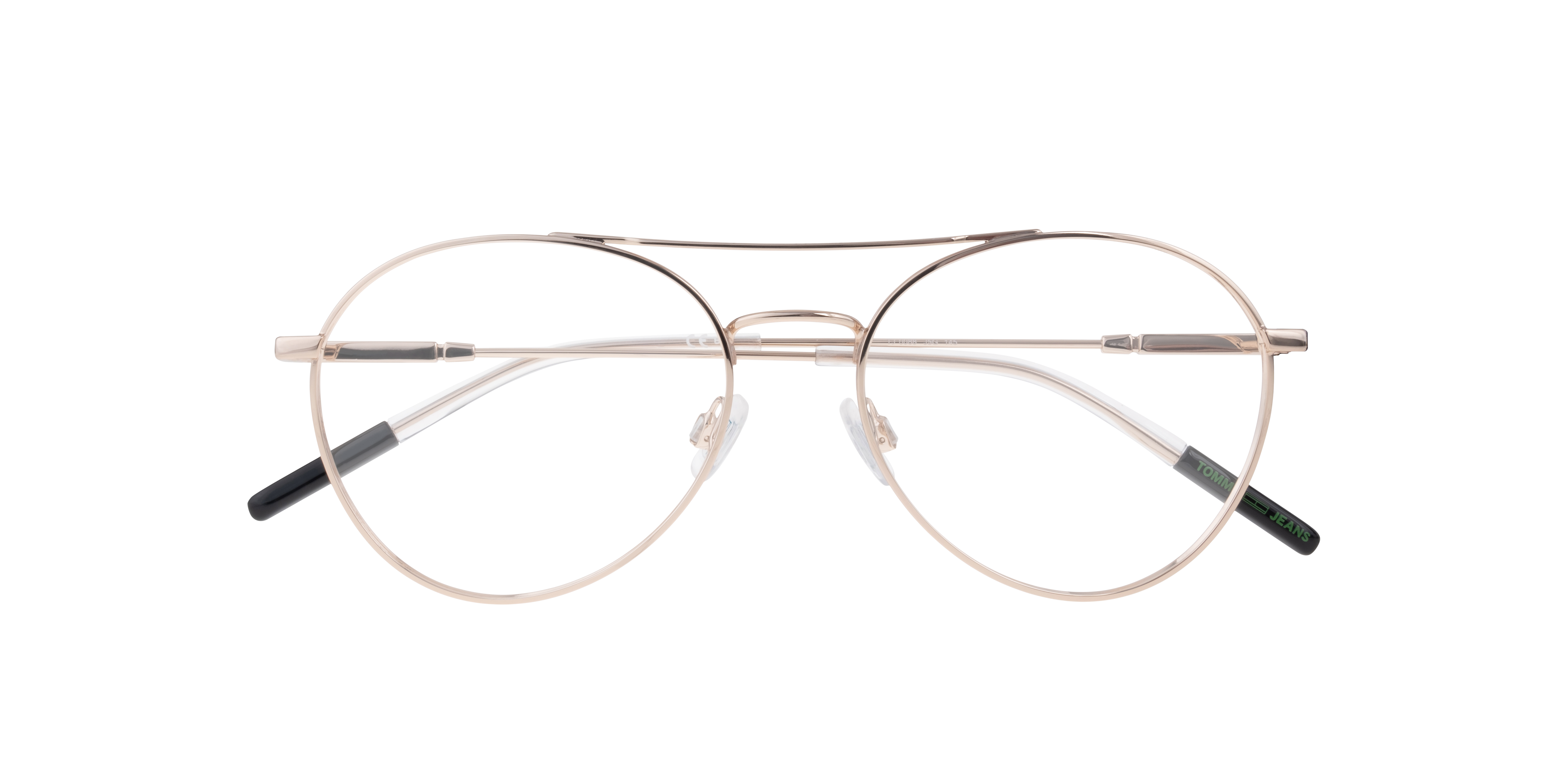 TJ 0088 Gold Shiny MetalEyeglass Frames for Glasses Direct, Closed View