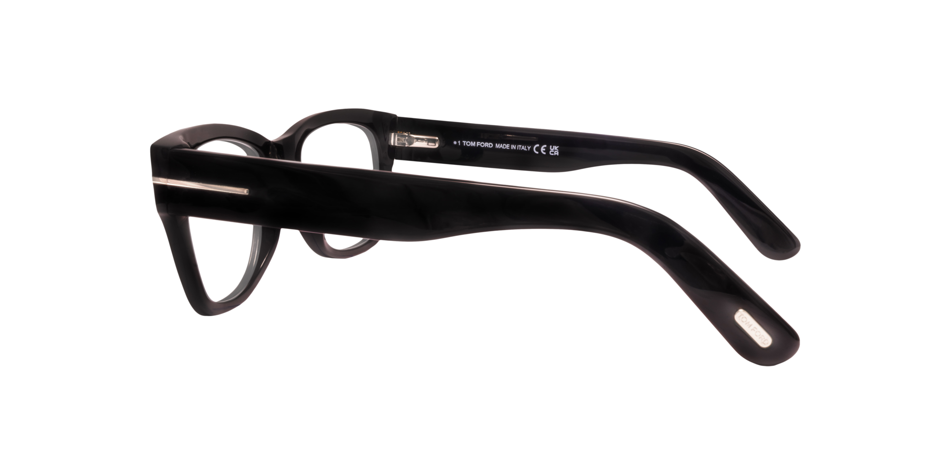 FT5379 Black Shiny AcetateEyeglass Frames for Glasses Direct, Side View