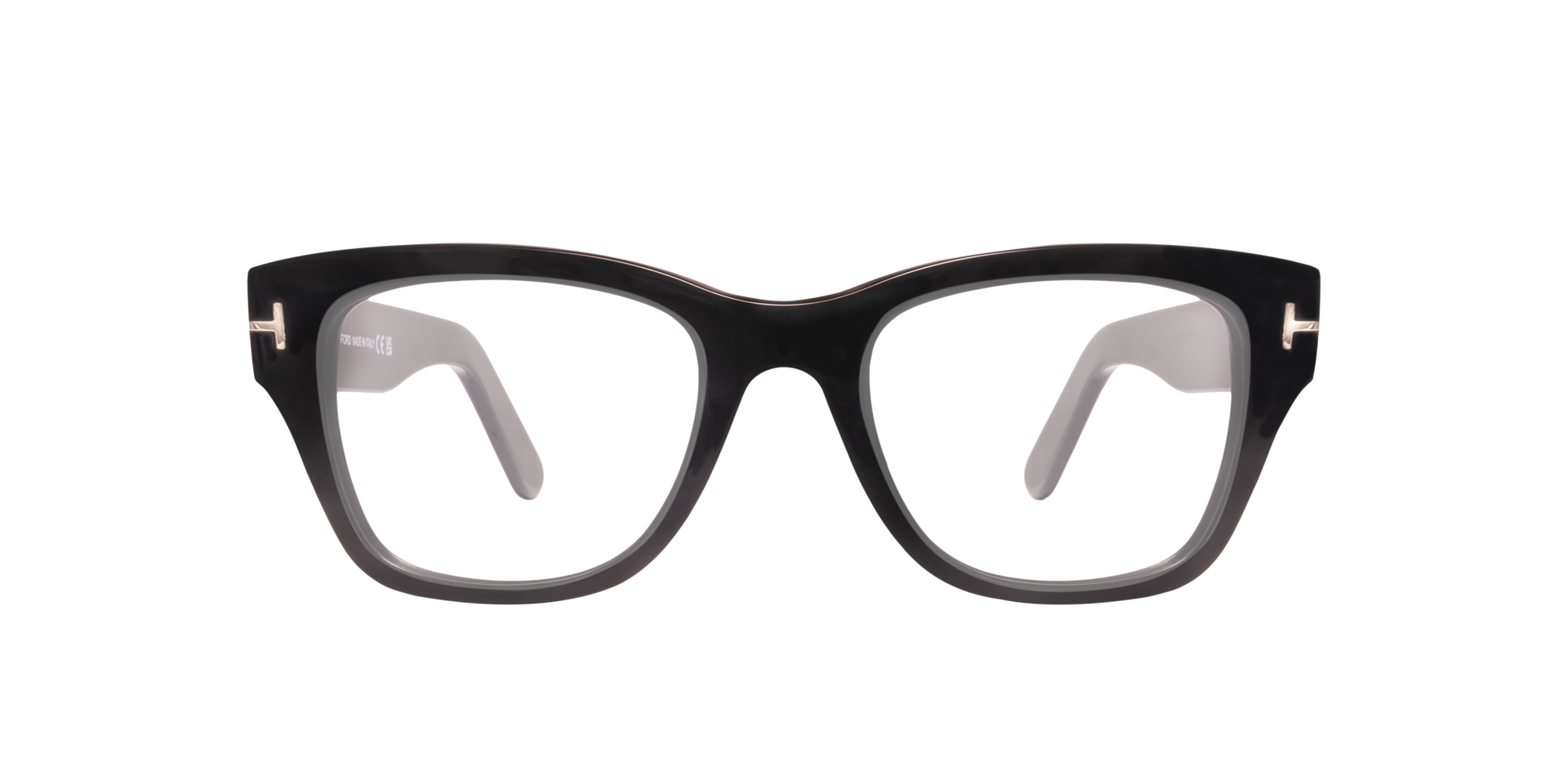 FT5379 Black Shiny AcetateEyeglass Frames for Glasses Direct, Front View