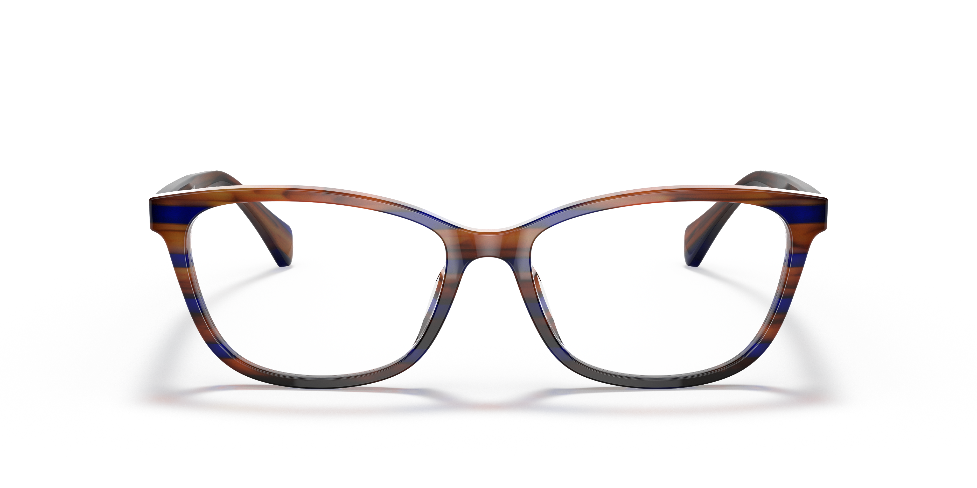 RA7133U Striped Brown Blue AcetateEyeglass Frames for Glasses Direct, Front View