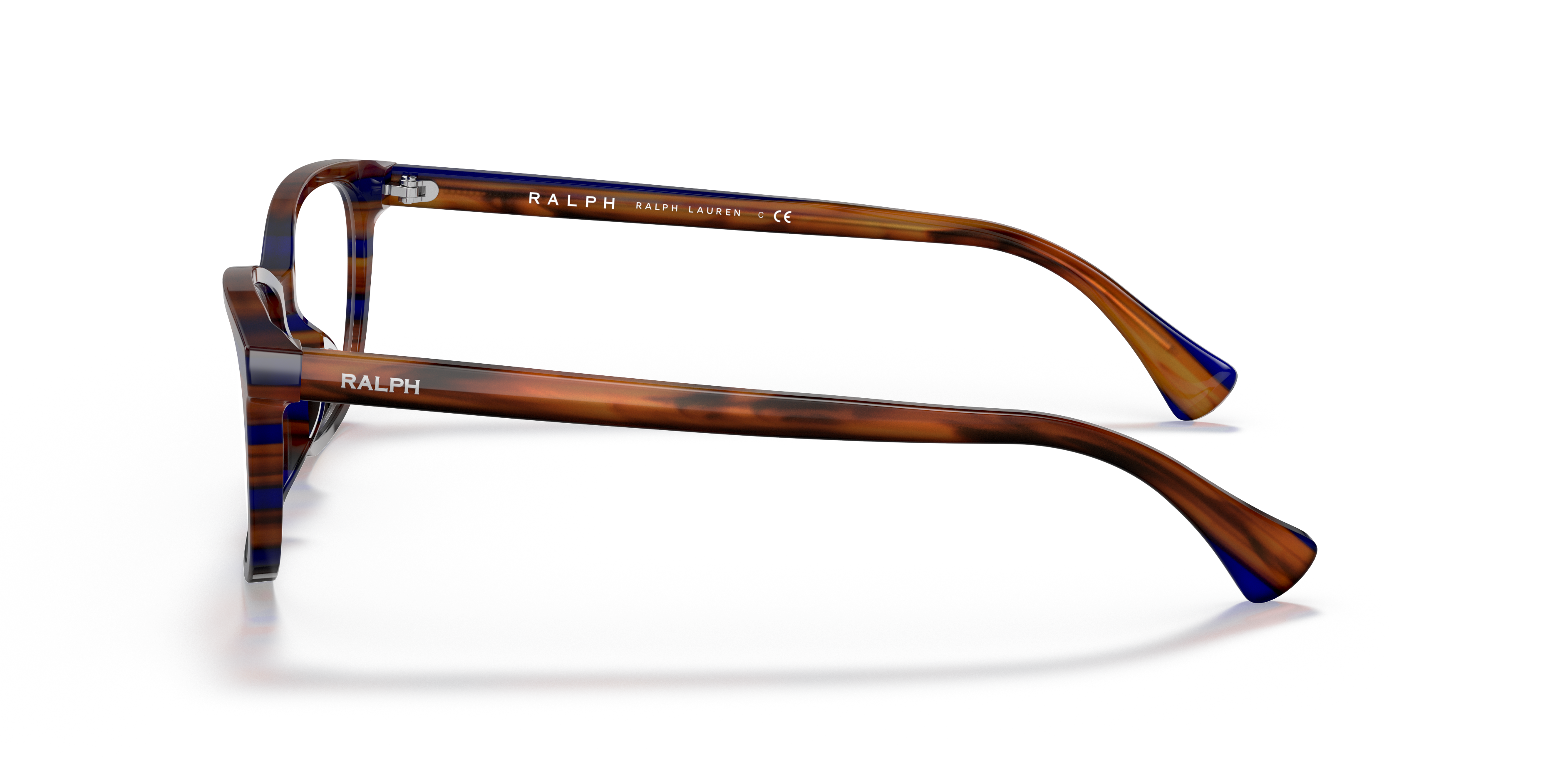 RA7133U Striped Brown Blue AcetateEyeglass Frames for Glasses Direct, Side View