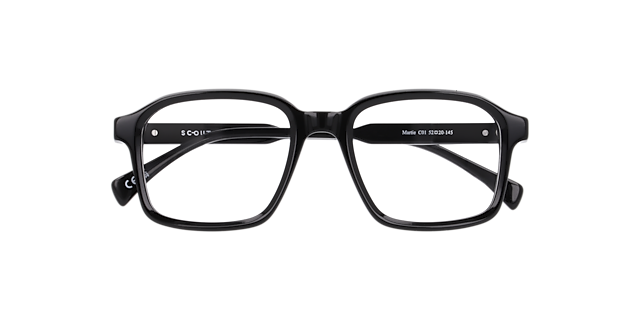 Martie Black AcetateEyeglass Frames for Glasses Direct, Closed View