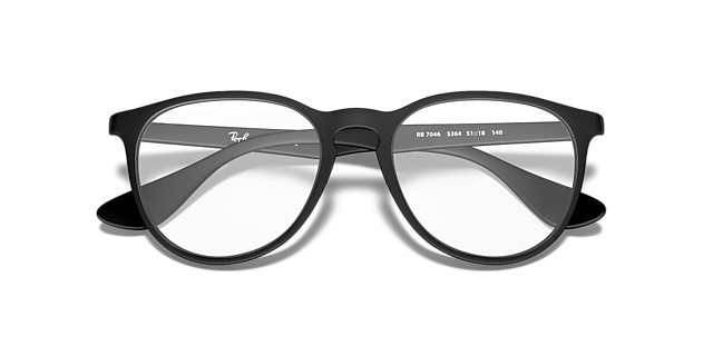 RB7046 Rubber Black PlasticEyeglass Frames for Glasses Direct, Closed View