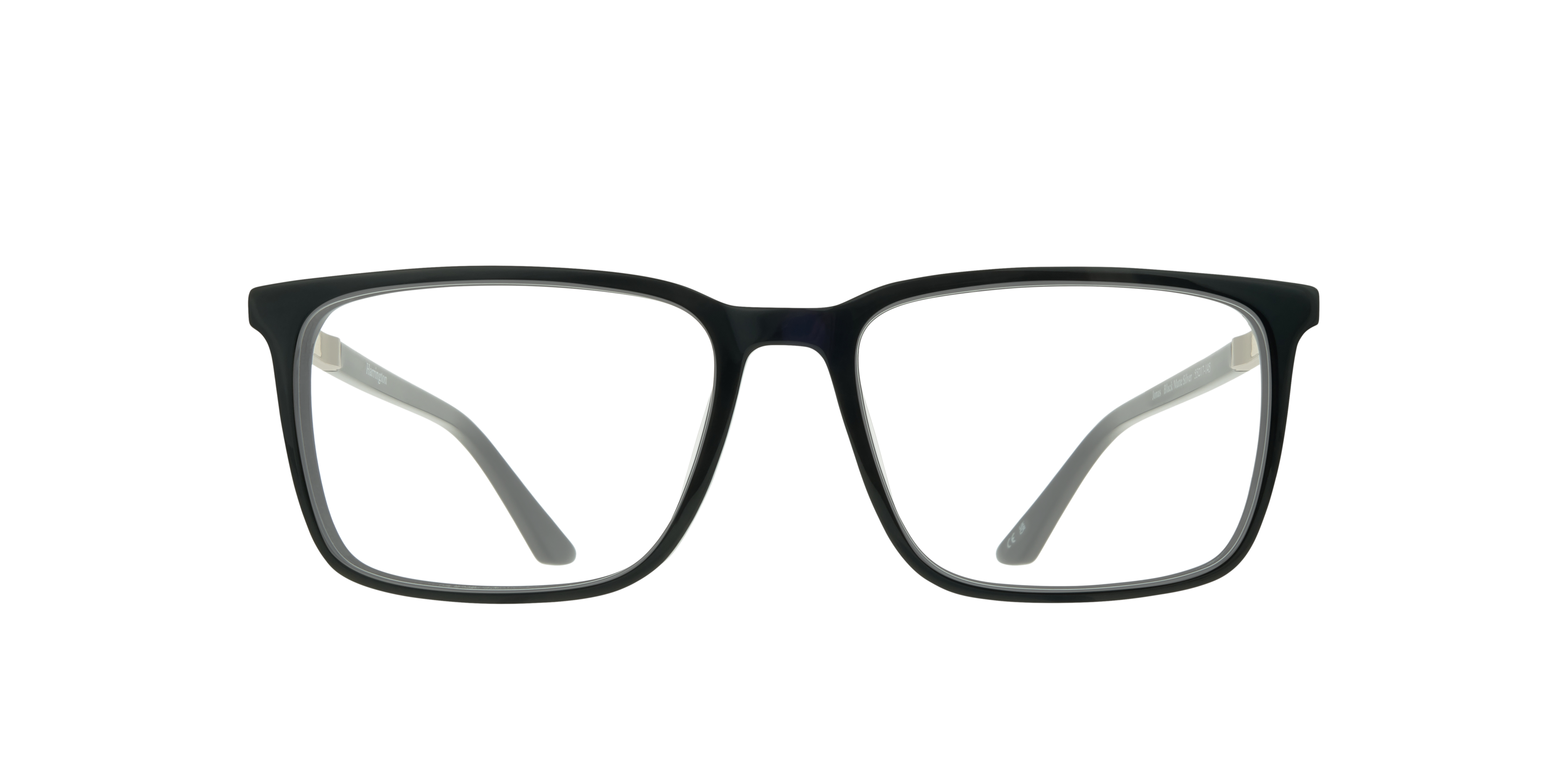 Jonas Black & Matte Silver AcetateEyeglass Frames for Glasses Direct, Front View