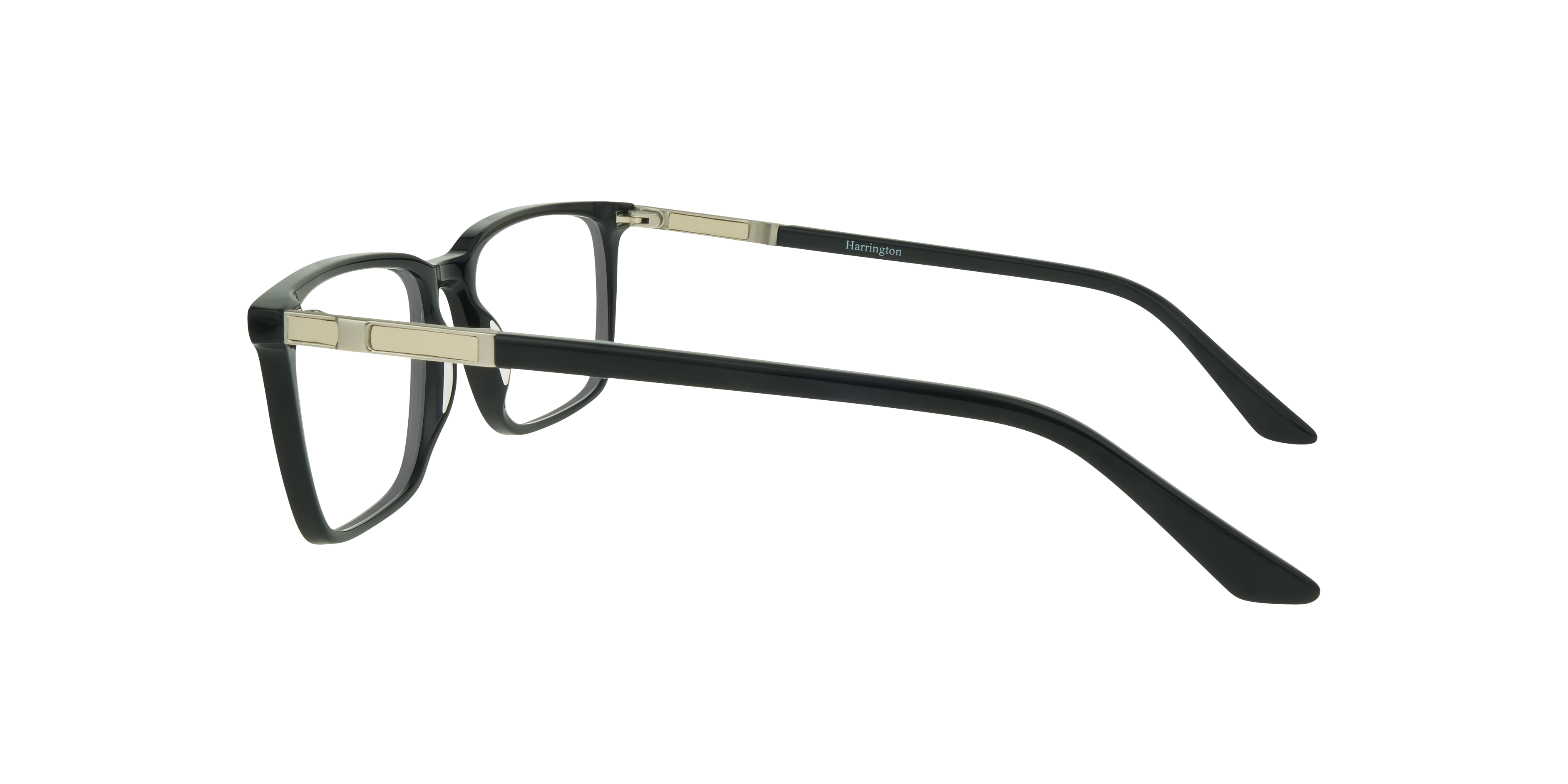 Jonas Black & Matte Silver AcetateEyeglass Frames for Glasses Direct, Side View