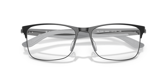 RB7550 Black MetalEyeglass Frames for Glasses Direct, Closed View