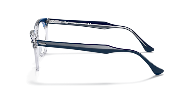 RB5398 Transparent Blue AcetateEyeglass Frames for Glasses Direct, Side View