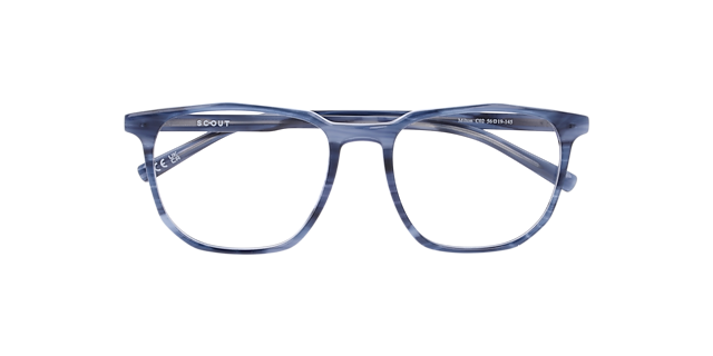 Milton Horn Blue AcetateEyeglass Frames for Glasses Direct, Closed View