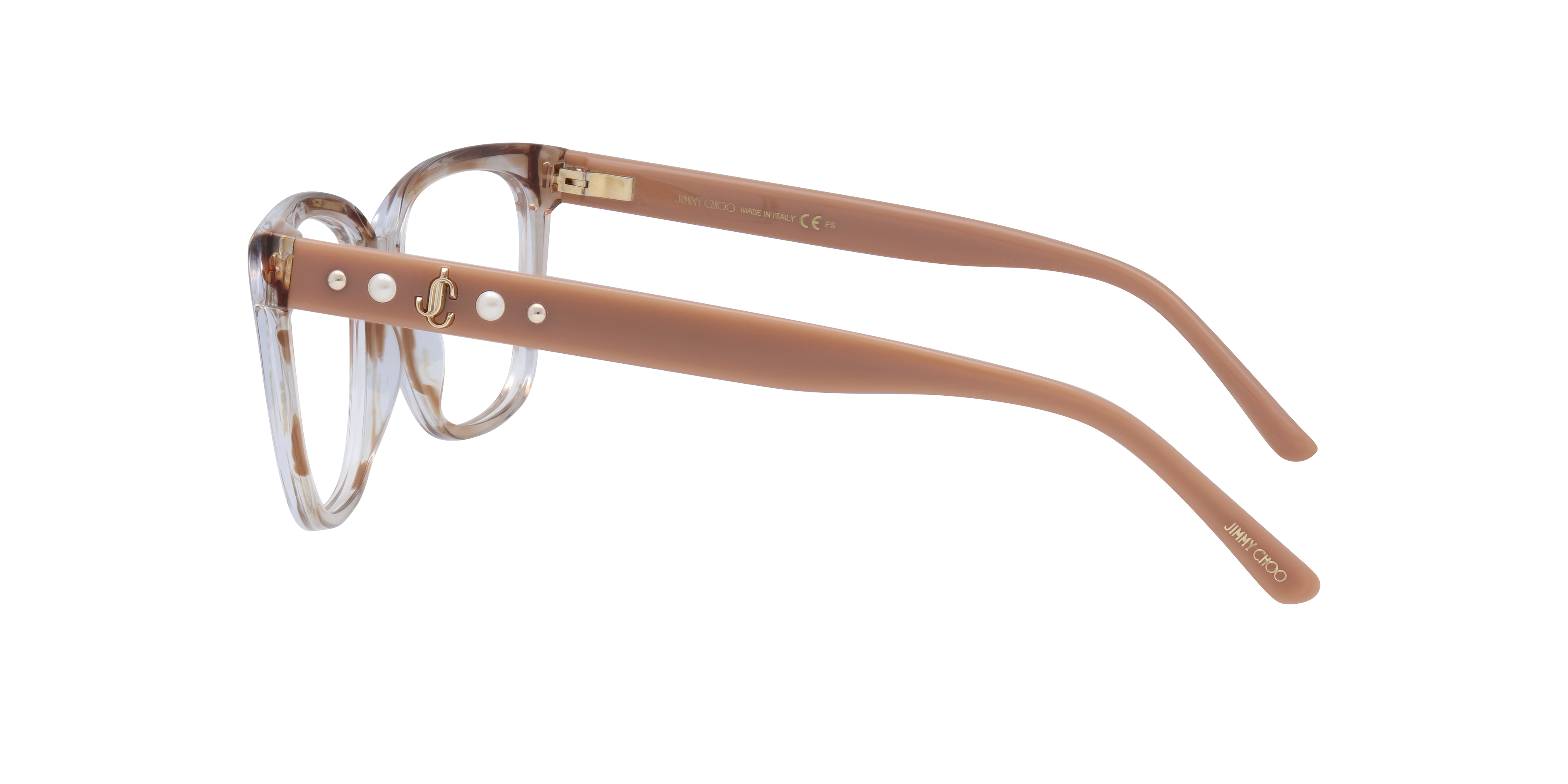 JC335 Clear PlasticEyeglass Frames for Glasses Direct, Side View