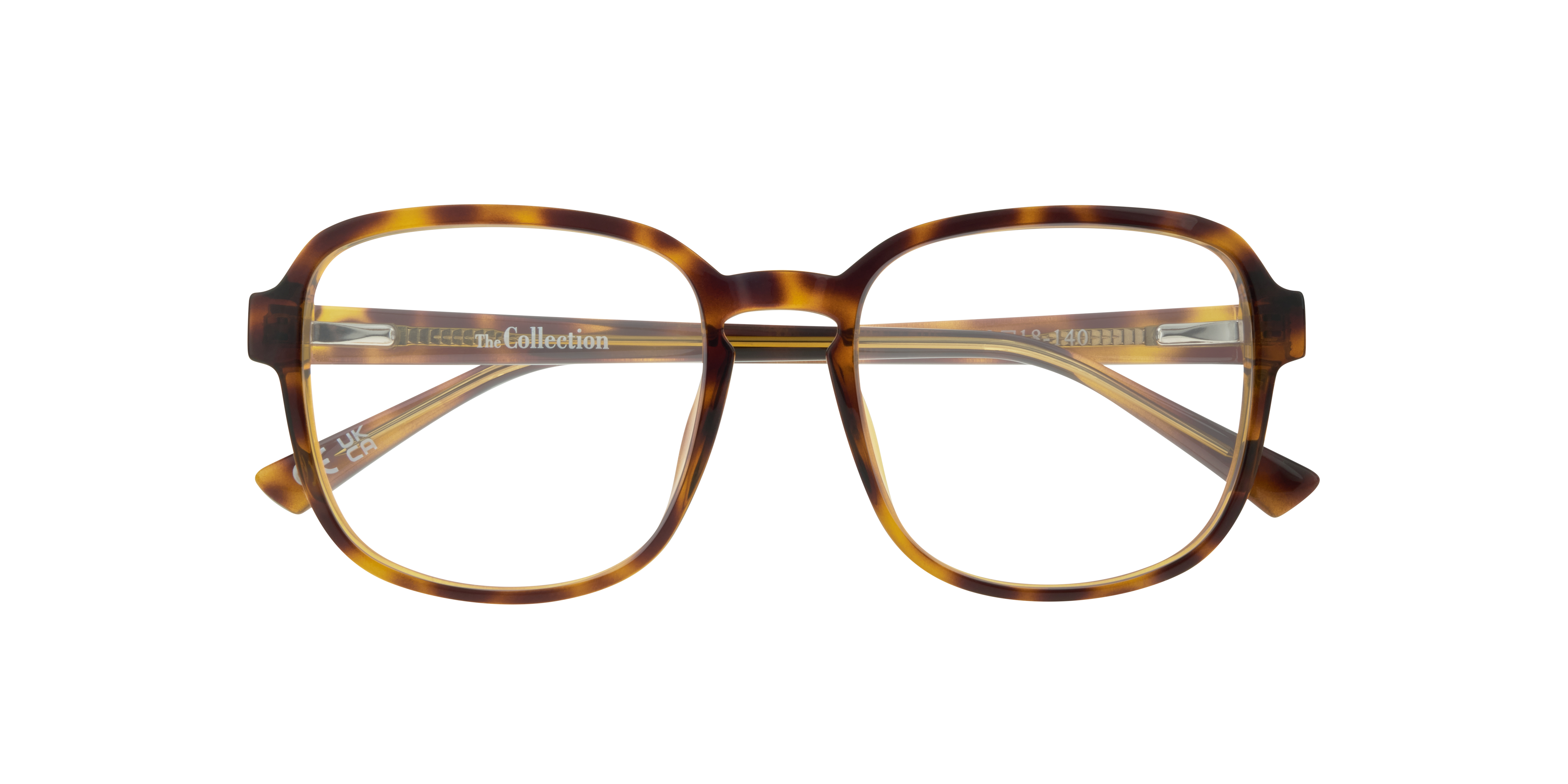 Jada Bi Layers Havana & Yellow PlasticSunglass Frames for Glasses Direct, Closed View