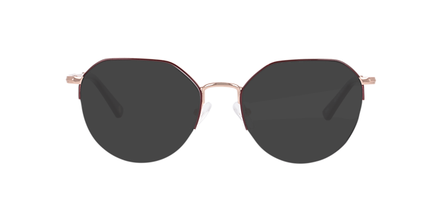 Notting Hill Burgundy & Pink Gold MetalEyeglass Frames for Glasses Direct, with Tinted Lenses