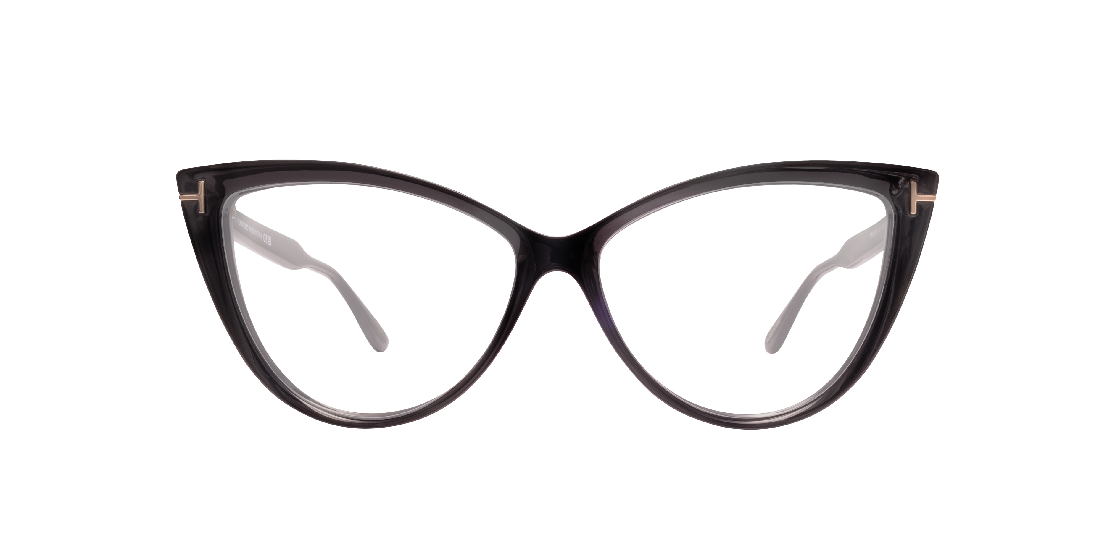 FT5843-B_56001 Brown PlasticEyeglass Frames for Glasses Direct, Front View