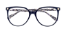 Gloria Navy Blue  &  Purple Pattern AcetateEyeglass Frames for Glasses Direct, Closed View