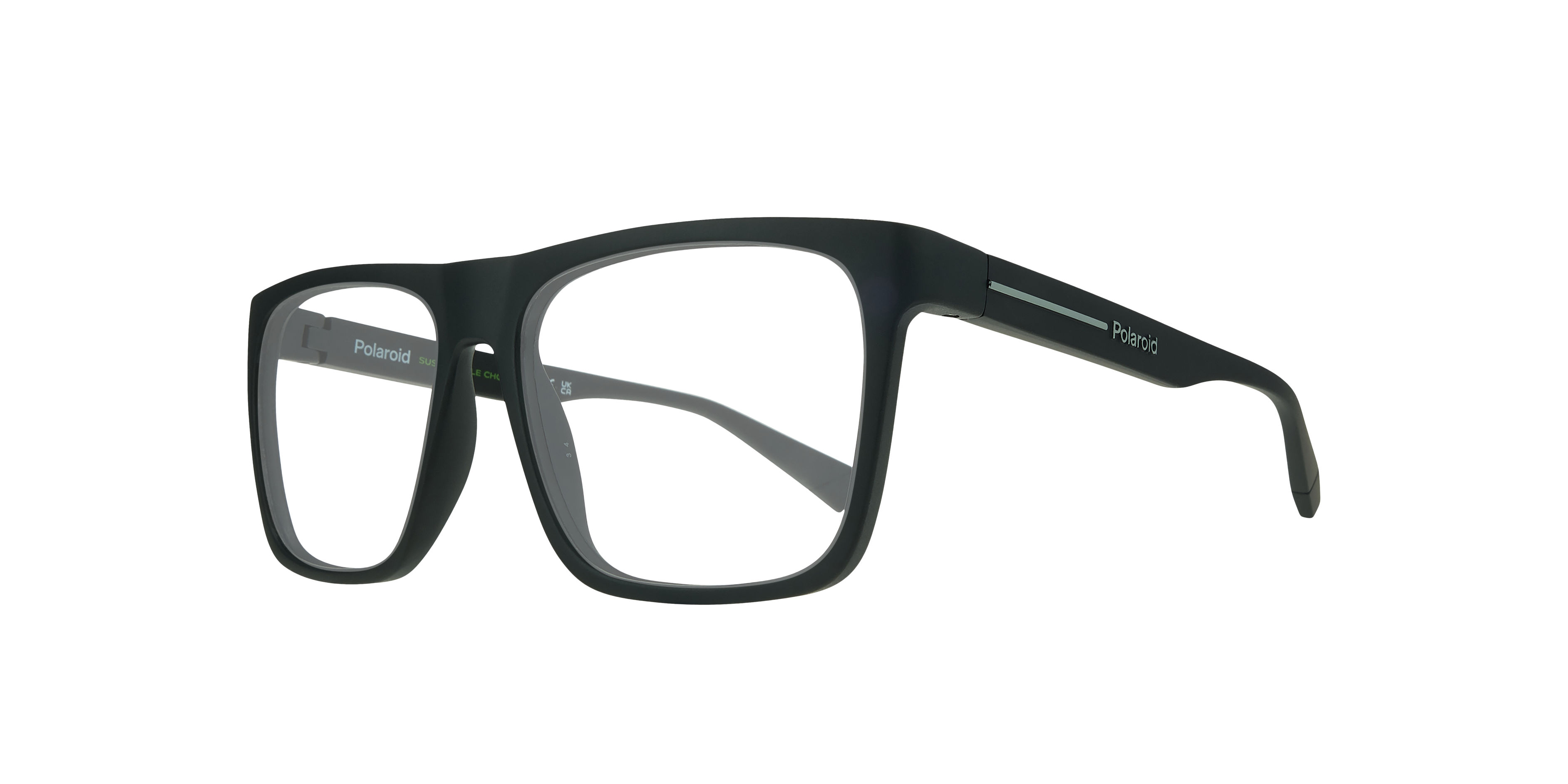 PLD D533 Black PlasticEyeglass Frames for Glasses Direct, Angle View