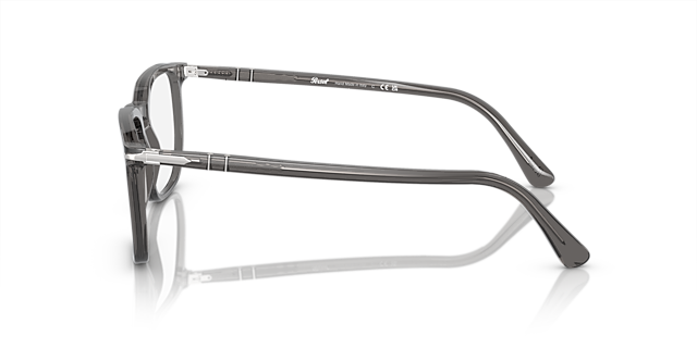 PO3339V Transparent Grey AcetateEyeglass Frames for Glasses Direct, Side View