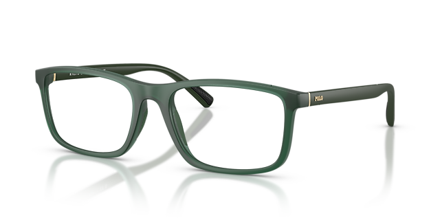 PH2291U Matte Transparent Dark Green PlasticEyeglass Frames for Glasses Direct, Angle View