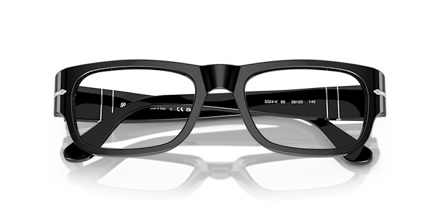 PO3324V Black AcetateEyeglass Frames for Glasses Direct, Closed View