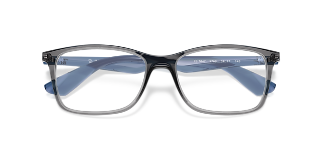 RB7047 Transparent Grey PlasticEyeglass Frames for Glasses Direct, Closed View
