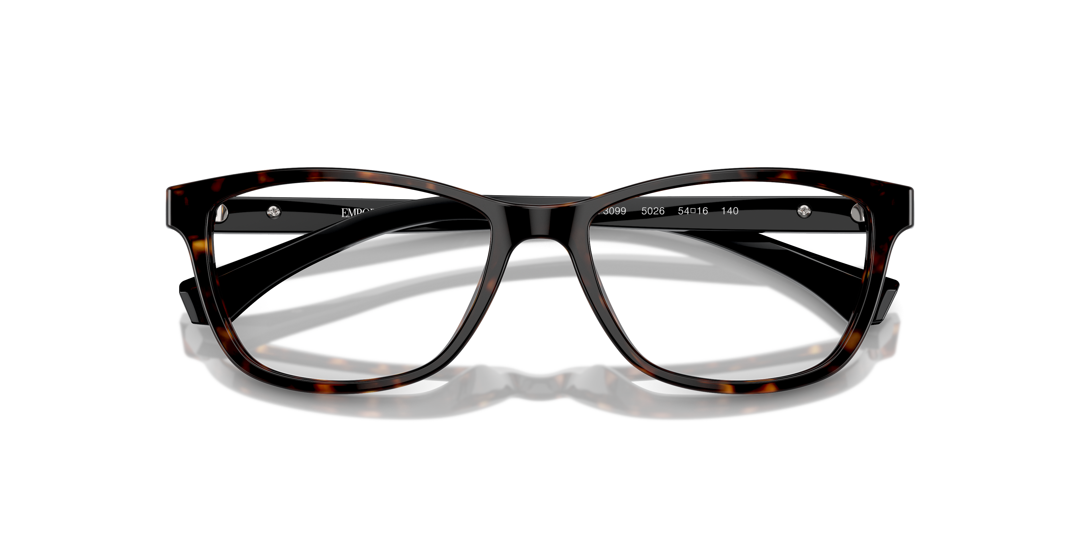 EA3099 Shiny Havana AcetateEyeglass Frames for Glasses Direct, Closed View
