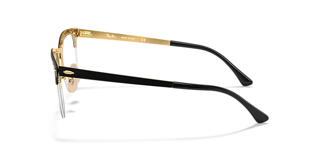 RB3716VM Black On Gold MetalEyeglass Frames for Glasses Direct, Side View