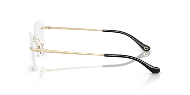 HC5185 Shiny Light Gold MetalEyeglass Frames for Glasses Direct, Side View