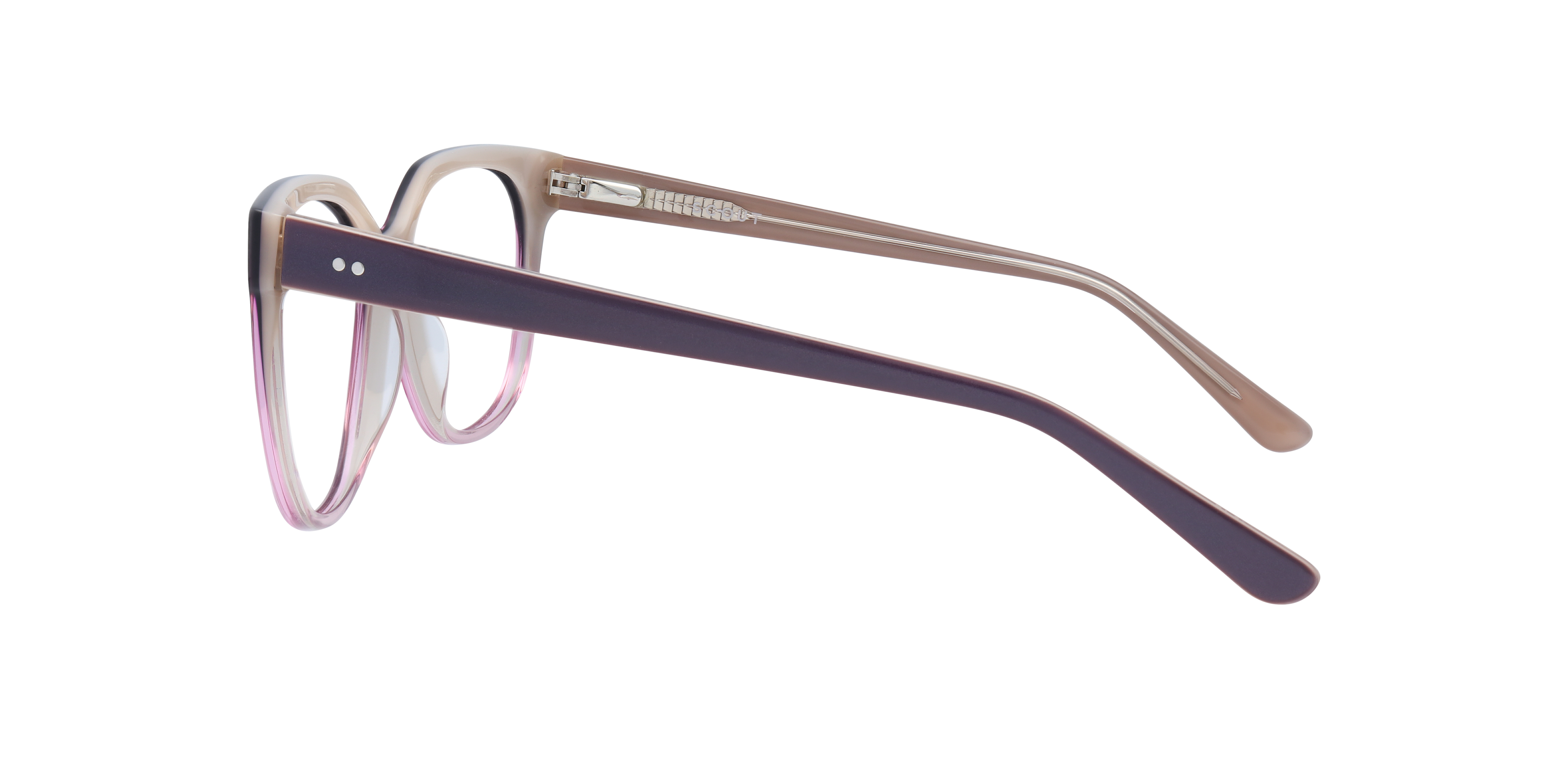Ciara Purple Gradient AcetateEyeglass Frames for Glasses Direct, Side View