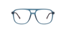 Max Crystal Green PlasticEyeglass Frames for Glasses Direct, Front View