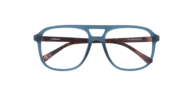 Max Crystal Green PlasticEyeglass Frames for Glasses Direct, Closed View