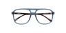 Max Crystal Green PlasticEyeglass Frames for Glasses Direct, Closed View
