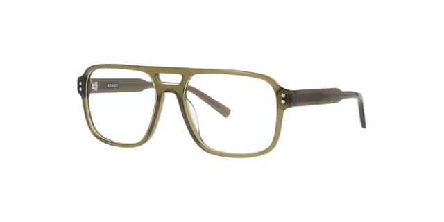 Michael Crystal Green AcetateEyeglass Frames for Glasses Direct, Angle View