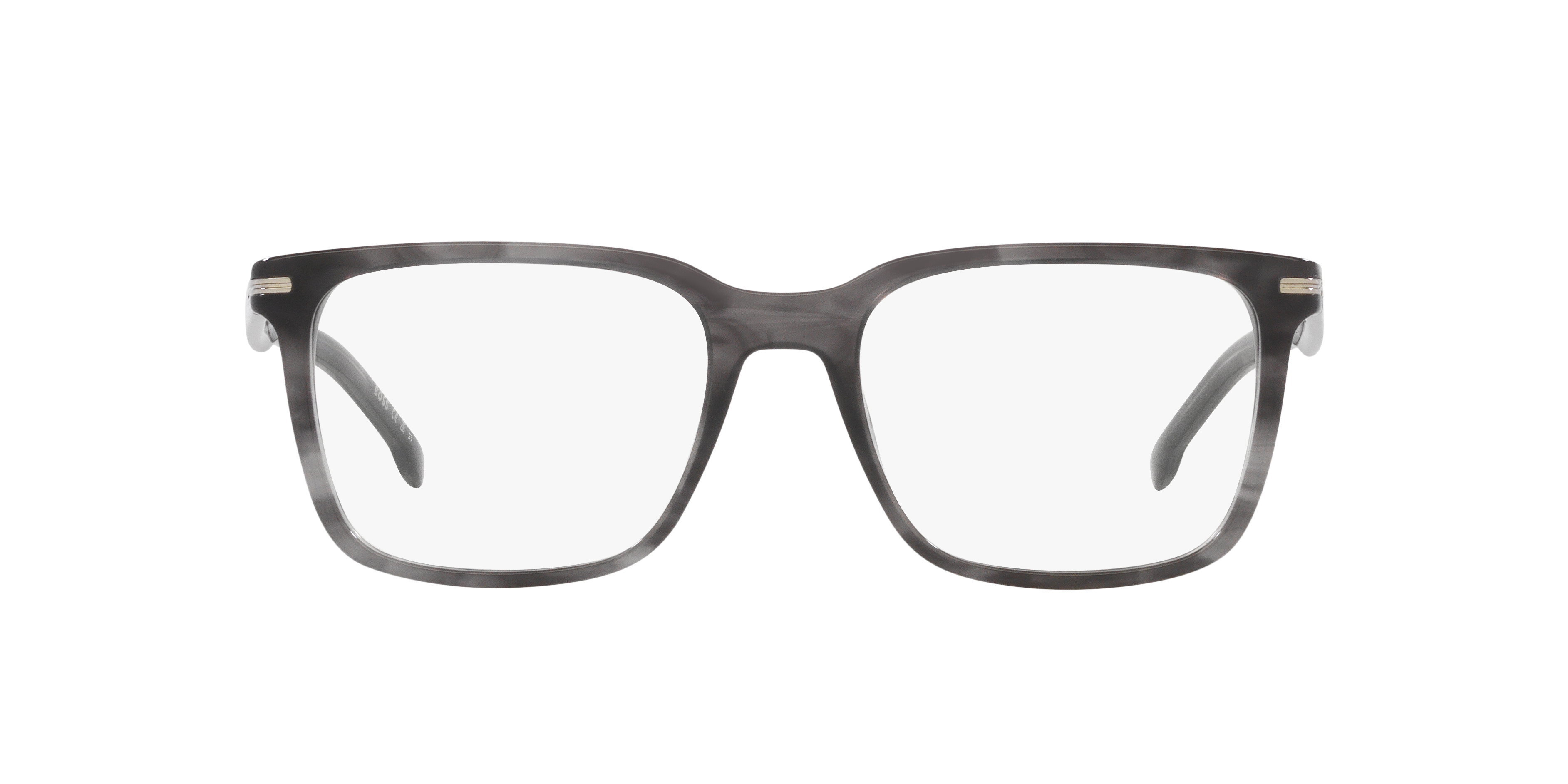 BOSS 1602 Horn Grey PlasticEyeglass Frames for Glasses Direct, Front View