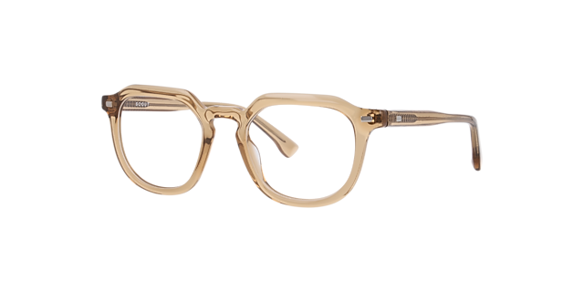 Malachi Crystal Light Brown AcetateEyeglass Frames for Glasses Direct, Angle View