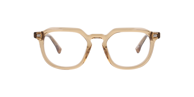 Malachi Crystal Light Brown AcetateEyeglass Frames for Glasses Direct, Front View