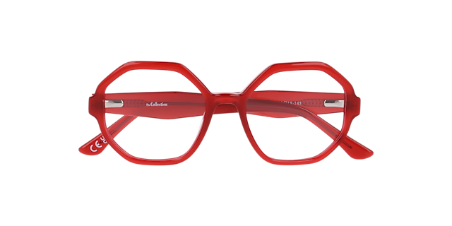 Mabel Milky Red AcetateEyeglass Frames for Glasses Direct, Closed View