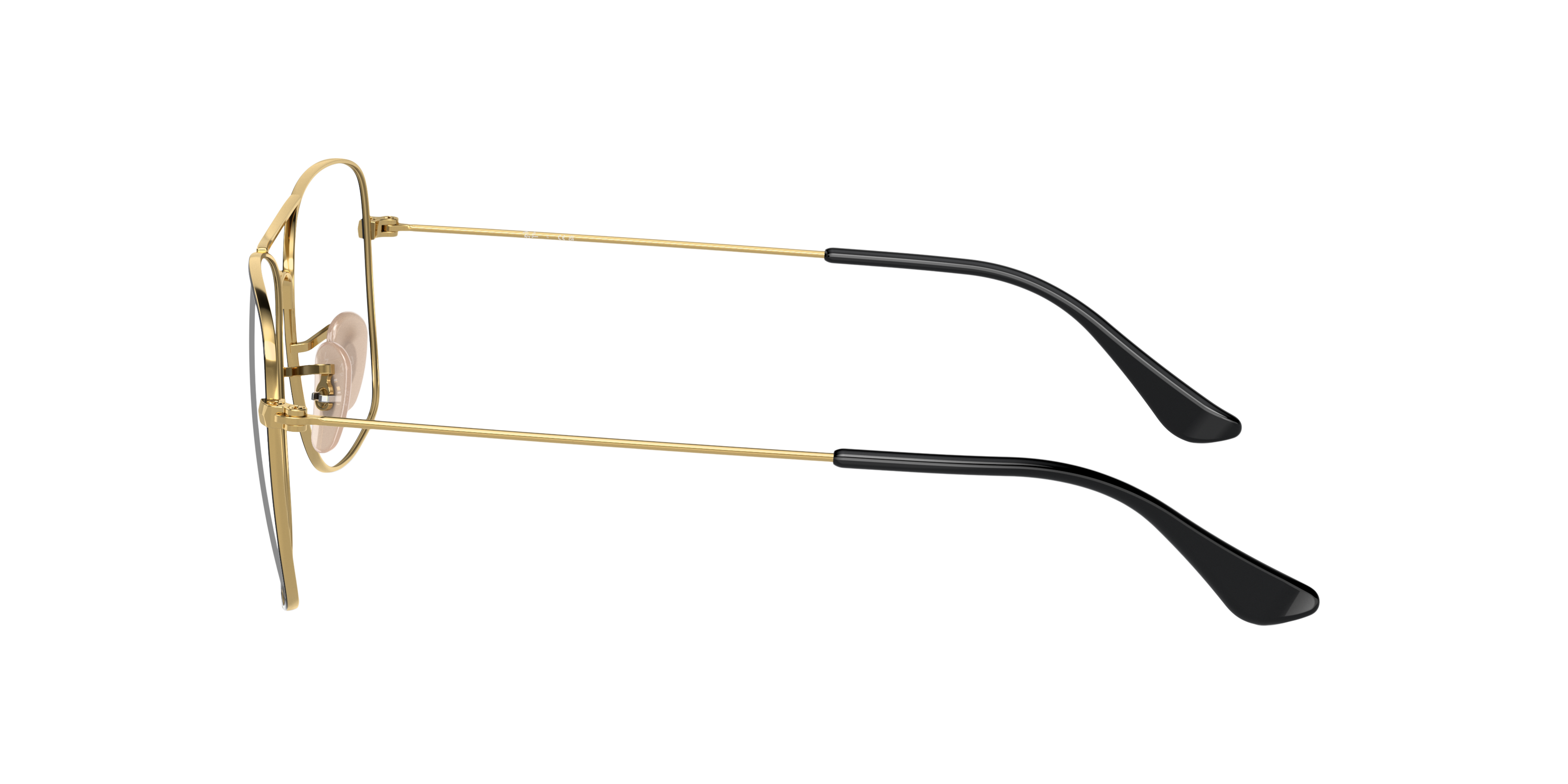 RB6498 Black On Gold MetalEyeglass Frames for Glasses Direct, Side View