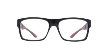 Shiny Black/Red Blaze -  Plastic Glasses