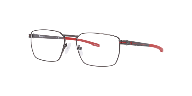 Cumade Gunmetal MetalEyeglass Frames for Glasses Direct, Angle View