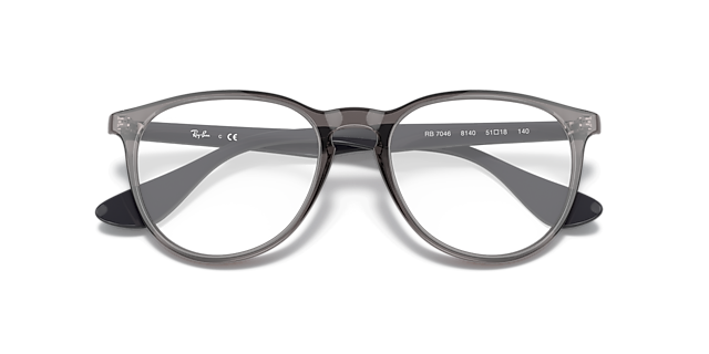 RB7046 Transparent Grey PlasticEyeglass Frames for Glasses Direct, Closed View