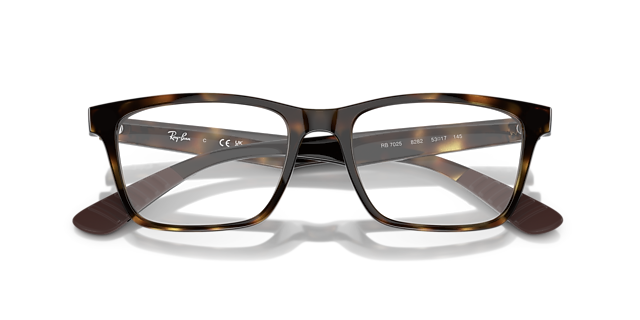 RB7025 Havana PlasticEyeglass Frames for Glasses Direct, Closed View