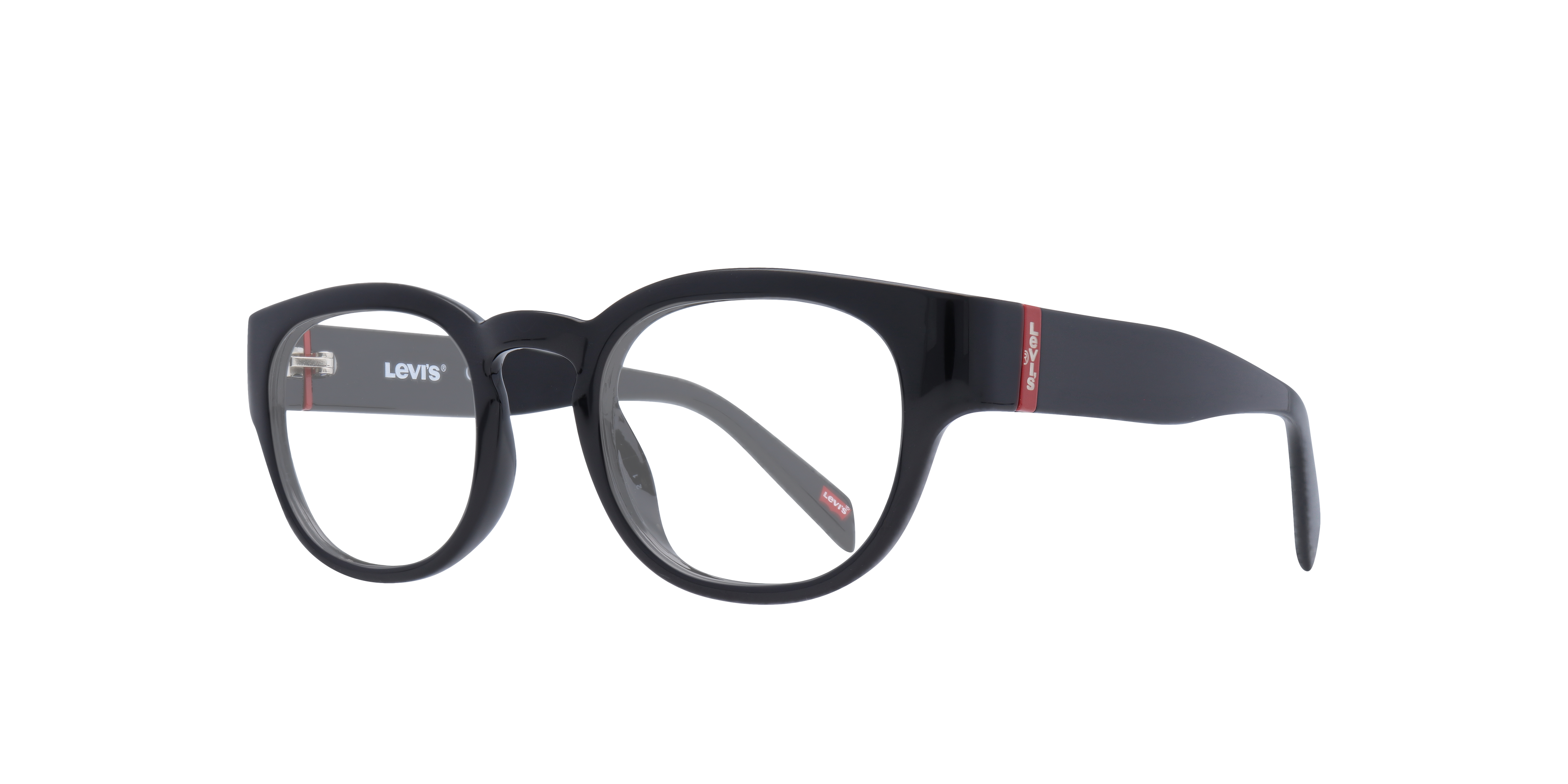 LV 1048 Black PlasticEyeglass Frames for Glasses Direct, Angle View
