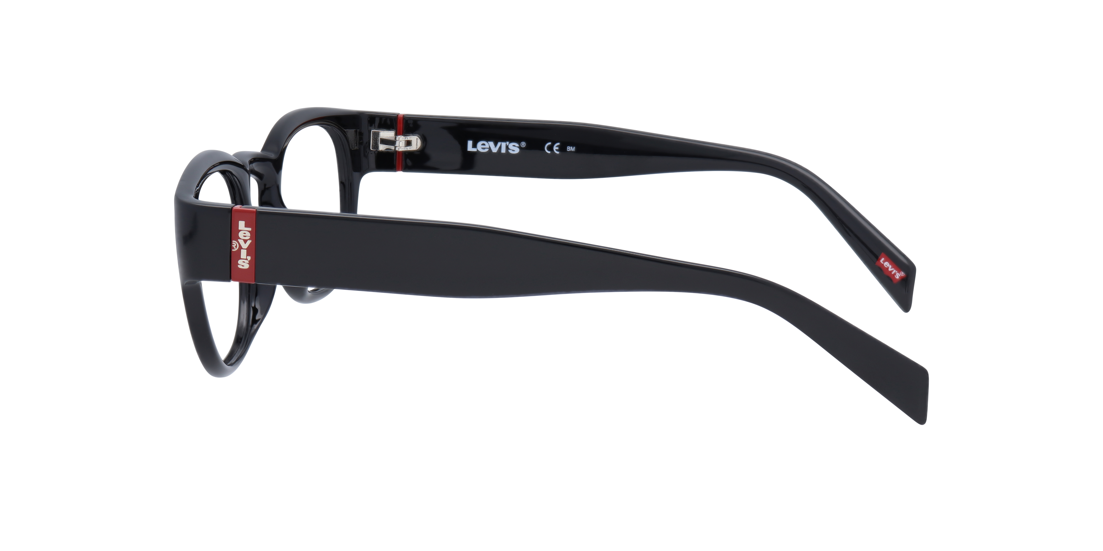 LV 1048 Black PlasticEyeglass Frames for Glasses Direct, Side View