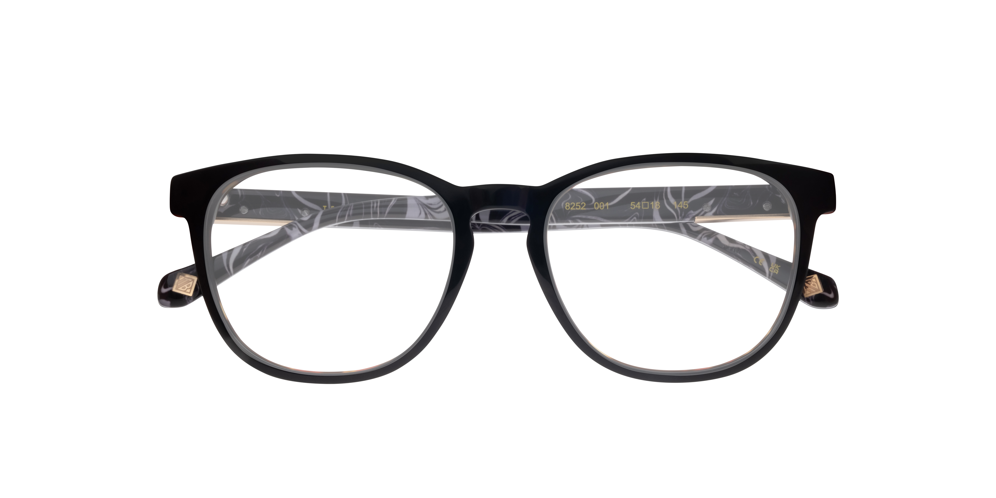 TB8252 Black AcetateEyeglass Frames for Glasses Direct, Closed View