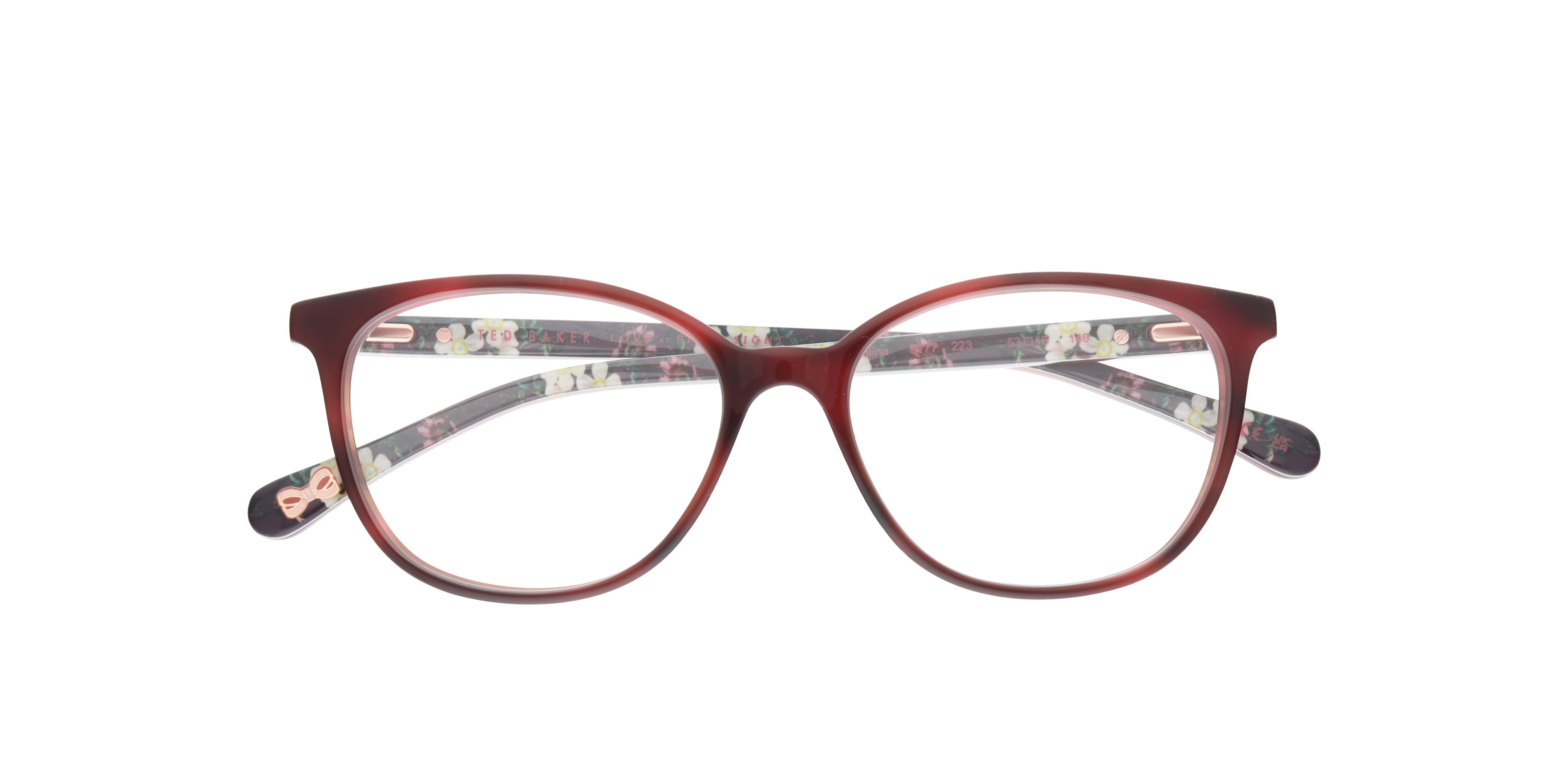 TB9177 Red AcetateEyeglass Frames for Glasses Direct, Closed View
