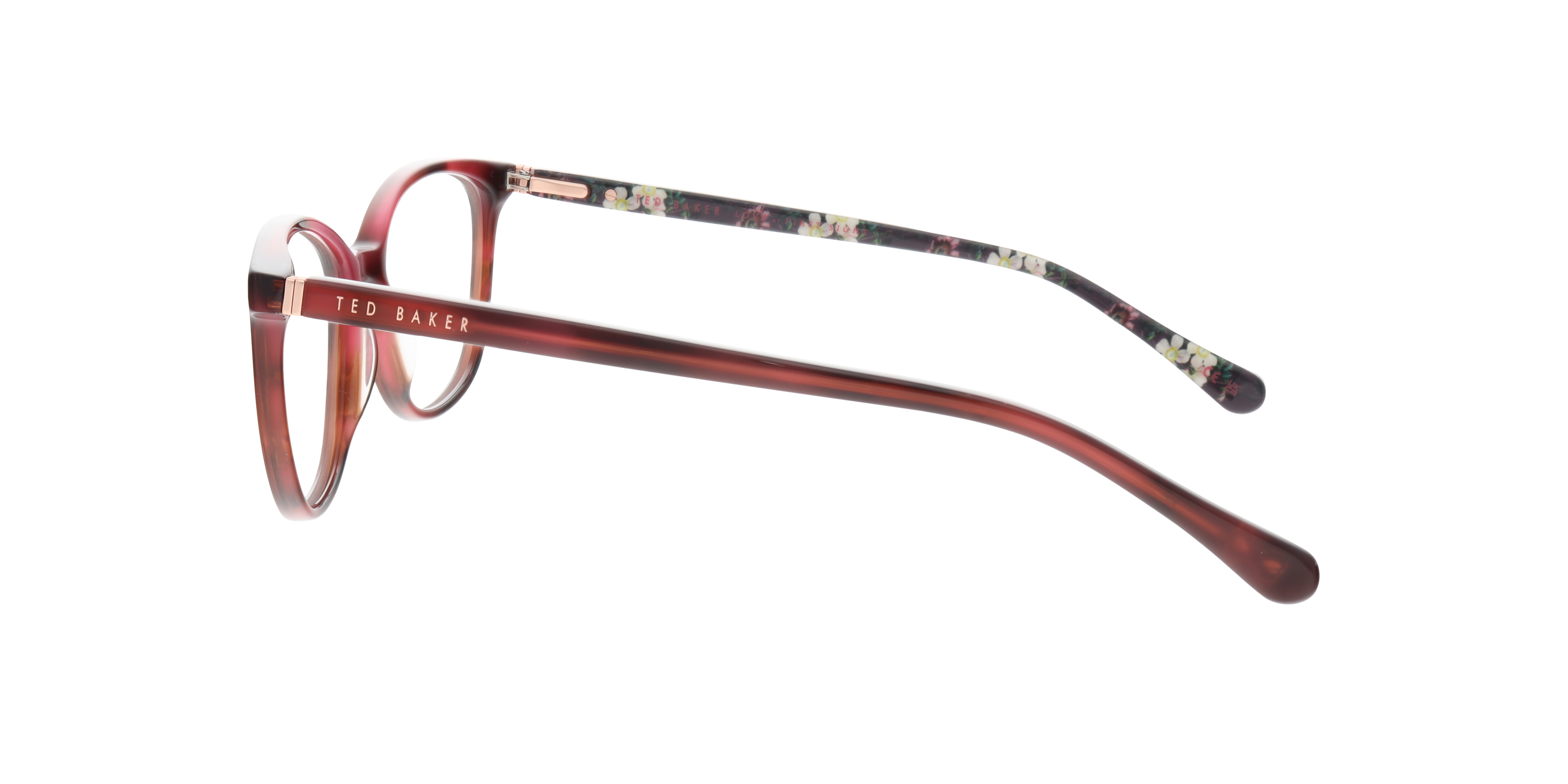 TB9177 Red AcetateEyeglass Frames for Glasses Direct, Side View